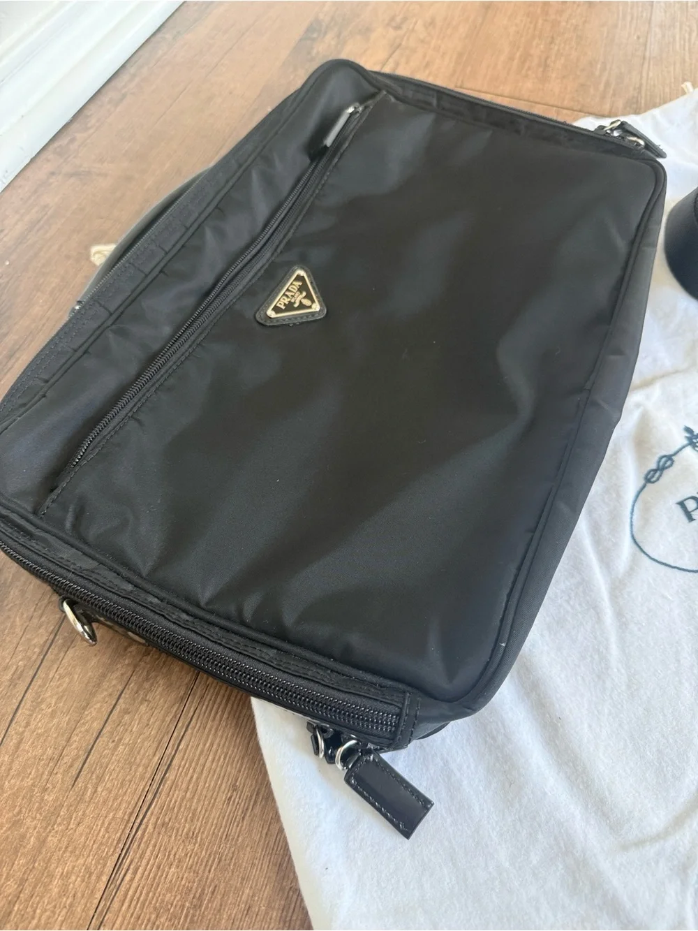 Prada Business Bag in Black Nylon Canvas